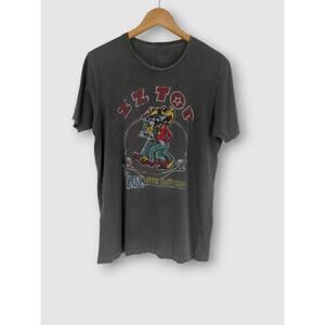 ZZ Top Midnight Rider Faded Charcoal Band Tee Size Medium